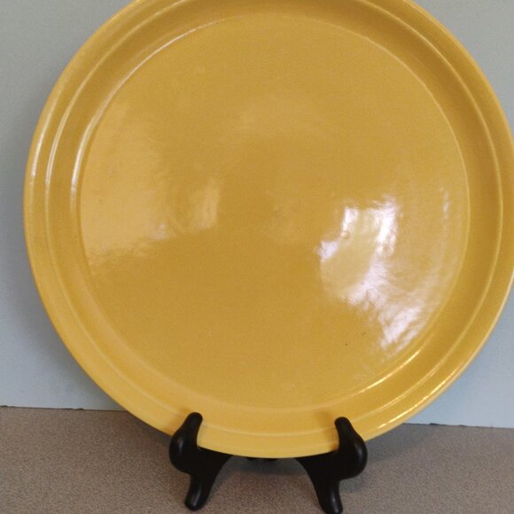 Bock Basics Cerind Mustard Yellow Large Round Platter - Picture 3 of 4